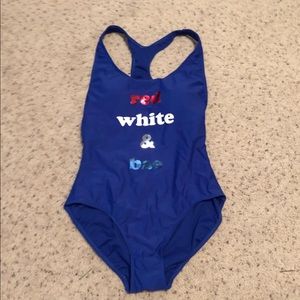 NWT blue one piece suit